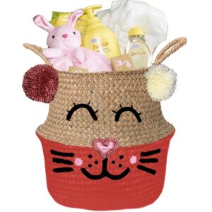 Konijntje kraamcadeau simpel meisje met naam lipstick rood