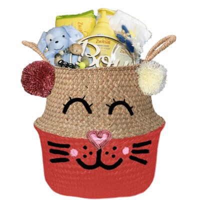 Konijntje mand geschenk play jongen met naam lipstick rood