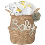 Kraam cadeau mand geliefd neutraal met naam – Image 9