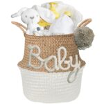Kraam cadeau mand geliefd neutraal met naam – Image 12