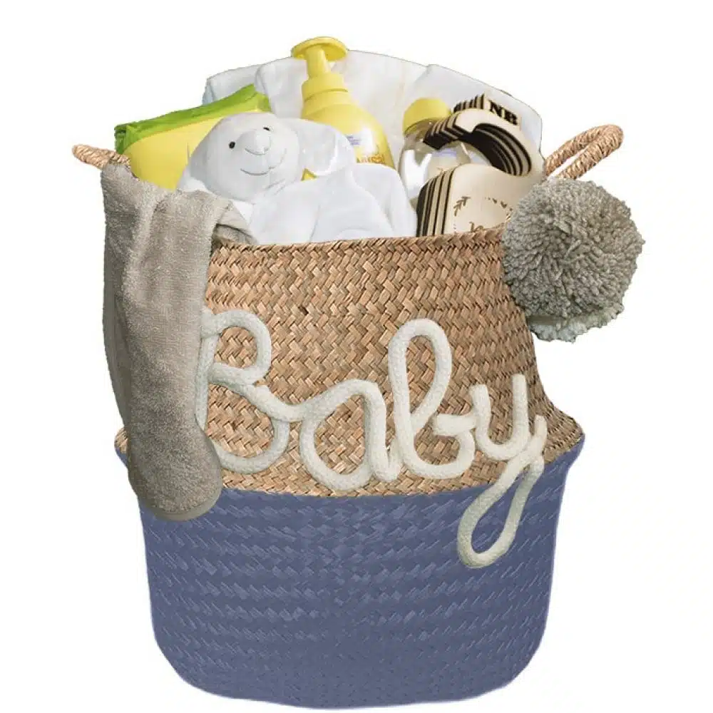 Kraamcadeau neutraal Dream met naam provence blauw