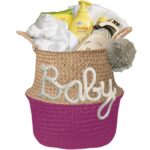 Kraam cadeau mand love neutraal met naam – Image 4