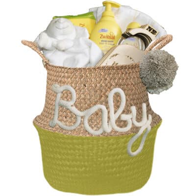 Kraammand neutraal Love met naam geel