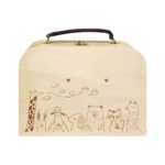 Natuurlijke houten dieren kinder koffer met naam – Image 3