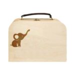 Natuurlijke houten olifant kinderkoffer met naam – Image 3