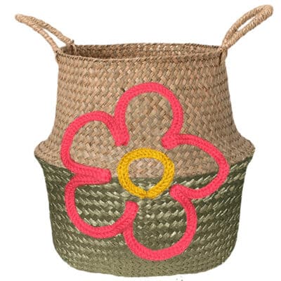 Plant in een mand bloem goud