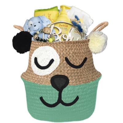 Ursidae geboortemand newborn play zeegroen