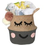 Verlegen kraam mand babygift neutraal met naam - Imagen 2