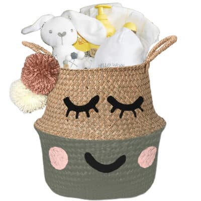 Verlegen kraam mand geliefd neutraal met naam olijf groen