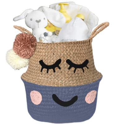 Verlegen kraam mand geliefd neutraal met naam provence blauw