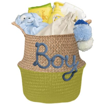 kraammand geliefd cadeau met naam geel