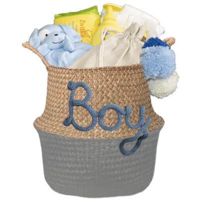 kraammand geliefd cadeau met naam muis grijs