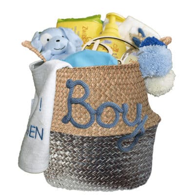 kraammand sterk cadeau met naam zilver