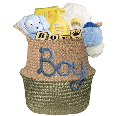 kraammand stoer cadeau met naam goud