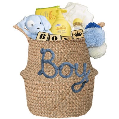 kraammand stoer cadeau met naam naturel