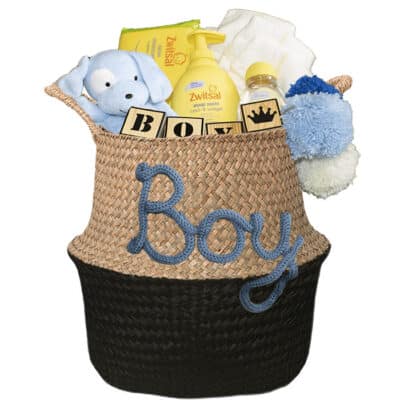 kraammand stoer cadeau met naam zwart