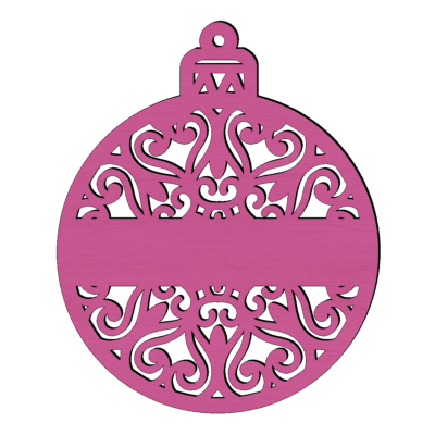 Gepersonaliseerde houten knop kerstbal sier met naam fusia