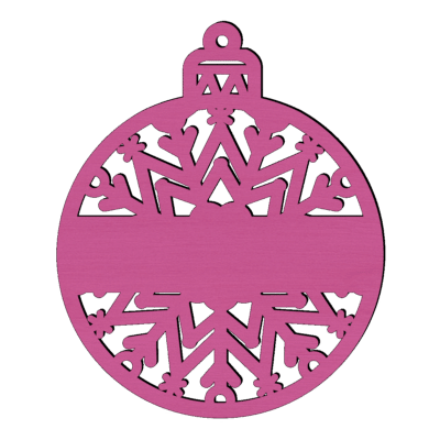 Houten kerstbal vlok met naam bel fusia