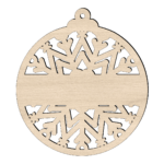 Houten kerstbal vlok met naam normaal - Imagen 2