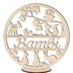 Houten naam cirkel bambi gratis standaard