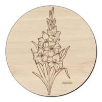 Houten Bloem Cirkel Met Gladiool