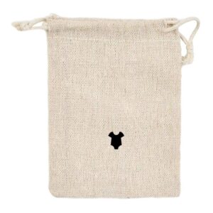 Jute zak romper met tekst