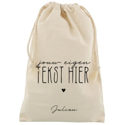 zakje met tekst
