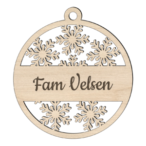 Natuurlijk Houten Kerstbal Met Naam