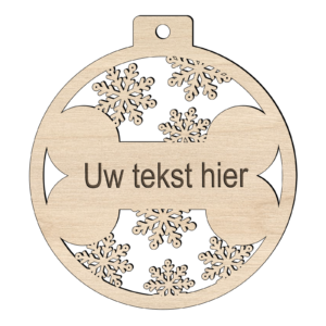 Natuurlijk Houten Kerstbal Met Naam Van Je Hond