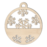 Natuurlijke Kerstbal met Naam voorbeeld