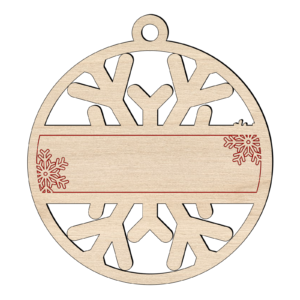 Natuurlijke sneeuw Kerstbal met Naam voorbeeld