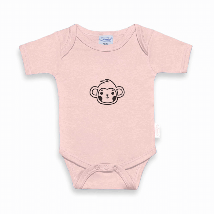 Romper met naam Uni Line Blush aapje