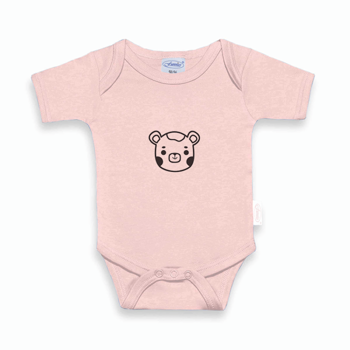 Romper met naam Uni Line Blush lammetje