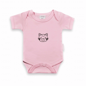 Romper met naam Uni Line roze katje