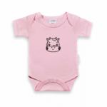 Romper met naam Uni Line roze koetje