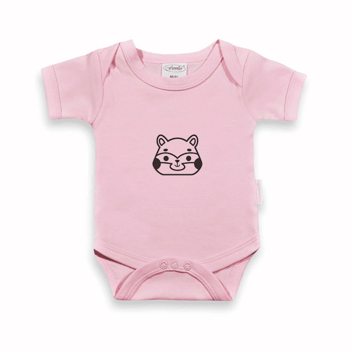 Pelele con nombre Uni Line panda rosa